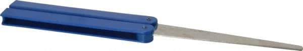 DMT - 9-1/2" OAL Coarse Flat Sharpener Diamond File - 3/4" Wide x 1/16" Thick, 4 LOC, Blue, 325 Grit - Caliber Tooling