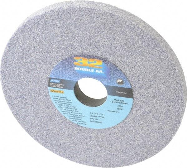 Norton - 7" Diam x 1-1/4" Hole x 1/2" Thick, H Hardness, 46 Grit Surface Grinding Wheel - Aluminum Oxide, Type 1, Coarse Grade, 3,600 Max RPM, Vitrified Bond, No Recess - Caliber Tooling