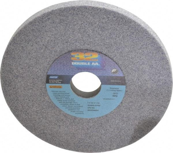 Norton - 7" Diam x 1-1/4" Hole x 1/2" Thick, J Hardness, 46 Grit Surface Grinding Wheel - Aluminum Oxide, Type 1, Coarse Grade, 3,600 Max RPM, Vitrified Bond, No Recess - Caliber Tooling