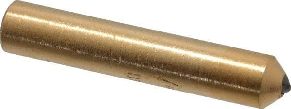 Norton - 1/2 Carat Single Point Diamond Dresser - 2" Long x 3/8" Shank Diam - Caliber Tooling