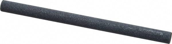 Norton - 4" Long x 1/4" Diam x 1/4" Thick, Silicon Carbide Sharpening Stone - Round, Medium Grade - Caliber Tooling