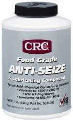 CRC - 16 oz Bottle High Temperature Anti-Seize Lubricant - Aluminum, -65 to 1,800°F, Opaque Off-White, Food Grade, Water Resistant - Caliber Tooling