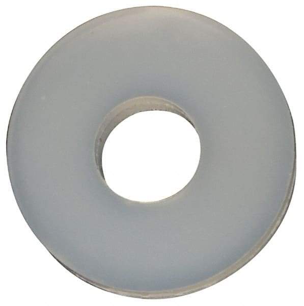 Made in USA - #2 Screw, Grade 6/6 Nylon Standard Flat Washer - 2.29mm ID x 1/4" OD, 0.81mm Thick - Caliber Tooling