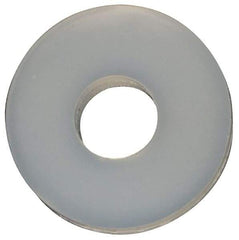 Made in USA - #2 Screw, Grade 6/6 Nylon Standard Flat Washer - 2.29mm ID x 1/4" OD, 0.81mm Thick - Caliber Tooling