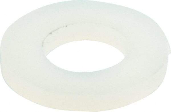 Made in USA - 1/4" Screw, Grade 6/6 Nylon Standard Flat Washer - 6.53mm ID x 1/2" OD, 1.57mm Thick - Caliber Tooling