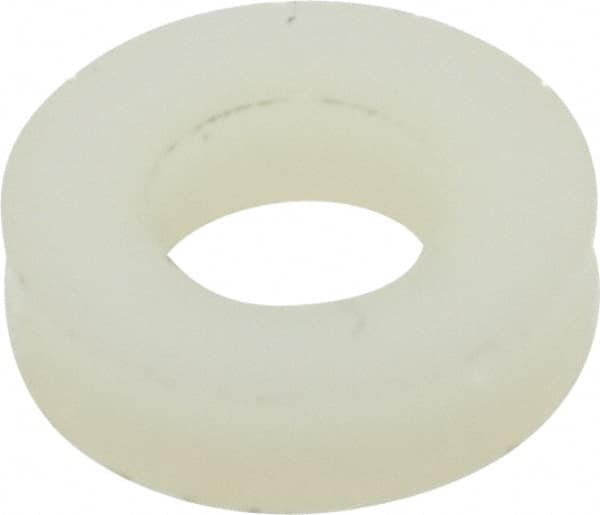 Made in USA - 1/4" Screw, Grade 6/6 Nylon Standard Flat Washer - 6.53mm ID x 1/2" OD, 3.18mm Thick - Caliber Tooling