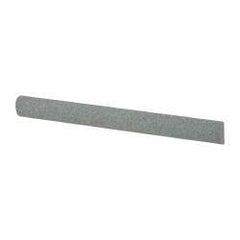 Value Collection - Half Round, Aluminum Oxide, Toolroom Finishing Stick - 4" Long x 3/8" Wide, Medium Grade - Caliber Tooling