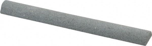 Value Collection - Half Round, Aluminum Oxide, Toolroom Finishing Stick - 4" Long x 1/2" Wide, Medium Grade - Caliber Tooling