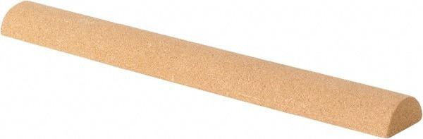 Value Collection - Half Round, Aluminum Oxide, Toolroom Finishing Stick - 4" Long x 1/2" Wide, Fine Grade - Caliber Tooling