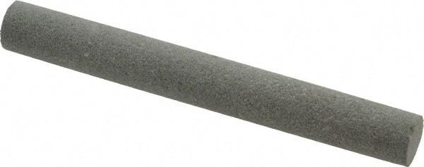 Value Collection - Round, Aluminum Oxide, Toolroom Finishing Stick - 4" Long x 1/2" Wide, Medium Grade - Caliber Tooling