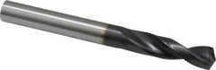 Guhring - 0.2874" 130° Parabolic Flute Powdered Metal Screw Machine Drill Bit - FIREX Finish, Right Hand Cut, 1.3386" Flute Length, 2.9134" OAL, Standard Point, Straight Shank - Caliber Tooling