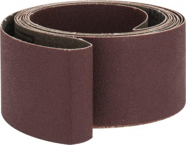 Tru-Maxx - 2" Wide x 132" OAL, 150 Grit, Aluminum Oxide Abrasive Belt - Aluminum Oxide, Very Fine, Coated, X Weighted Cloth Backing - Caliber Tooling