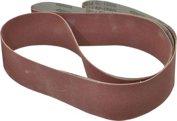 Tru-Maxx - 3" Wide x 132" OAL, 180 Grit, Aluminum Oxide Abrasive Belt - Aluminum Oxide, Very Fine, Coated - Caliber Tooling