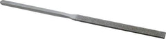 Strauss - 8-1/2" OAL Coarse Equalling Needle Diamond File - 7/16" Wide x 7/64" Thick, 4-3/8 LOC, 181 Grit - Caliber Tooling