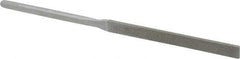 Strauss - 8-1/2" OAL Fine Equalling Needle Diamond File - 7/16" Wide x 7/64" Thick, 4-3/8 LOC, 91 Grit - Caliber Tooling