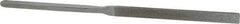 Strauss - 8-1/2" OAL Medium Equalling Needle Diamond File - 7/16" Wide x 7/64" Thick, 4-3/8 LOC, 126 Grit - Caliber Tooling