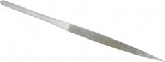 Strauss - 8-1/2" OAL Coarse Three Square Needle Diamond File - 3/8" Wide x 3/8" Thick, 4-3/8 LOC, 181 Grit - Caliber Tooling