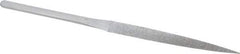 Strauss - 8-1/2" OAL Medium Three Square Needle Diamond File - 3/8" Wide x 3/8" Thick, 4-3/8 LOC, 126 Grit - Caliber Tooling