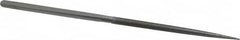 Strauss - 8-1/2" OAL Medium Round Needle Diamond File - 1/4" Wide x 1/4" Thick, 4-3/8 LOC, 126 Grit - Caliber Tooling