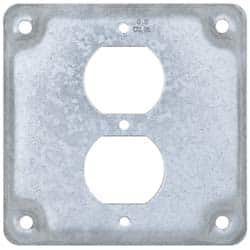 Cooper Crouse-Hinds - Electrical Outlet Box Steel Square Surface Cover - Caliber Tooling