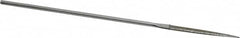 Strauss - 5-1/2" OAL Medium Point Needle Diamond File - 5/32" Wide x 1/16" Thick, 1-5/8 LOC, 126 Grit - Caliber Tooling