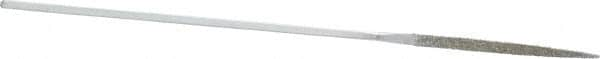 Strauss - 5-1/2" OAL Coarse Three Square Needle Diamond File - 1/8" Wide x 1/8" Thick, 1-5/8 LOC, 181 Grit - Caliber Tooling