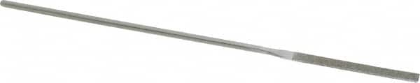 Strauss - 5-1/2" OAL Fine Equalling Needle Diamond File - 5/32" Wide x 3/32" Thick, 1-5/8 LOC, 91 Grit - Caliber Tooling