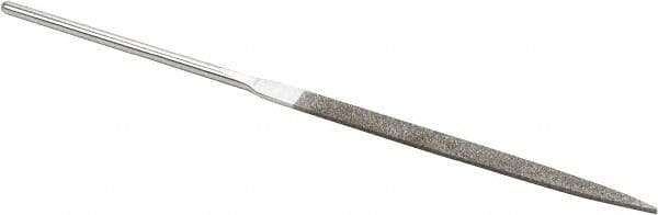 Strauss - 5-1/2" OAL Fine Taper Needle Diamond File - 1/4" Wide x 1/16" Thick, 2-3/4 LOC, 91 Grit - Caliber Tooling