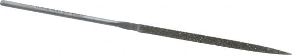 Strauss - 5-1/2" OAL Coarse Three Square Needle Diamond File - 9/64" Wide x 9/64" Thick, 2-3/4 LOC, 181 Grit - Caliber Tooling