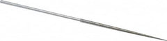 Strauss - 5-1/2" OAL Fine Round Needle Diamond File - 1/8" Wide x 1/8" Thick, 2-3/4 LOC, 91 Grit - Caliber Tooling