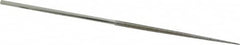 Strauss - 5-1/2" OAL Medium Round Needle Diamond File - 1/8" Wide x 1/8" Thick, 2-3/4 LOC, 126 Grit - Caliber Tooling