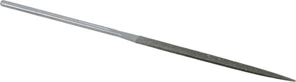 Strauss - 5-1/2" OAL Medium Knife Needle Diamond File - 13/64" Wide x 1/16" Thick, 2-3/4 LOC, 126 Grit - Caliber Tooling