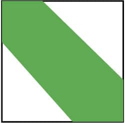 NMC - Green & White Striped Vinyl Tape - 3" Wide x 54' Long x 0.002" Thick, General Traffic - Caliber Tooling