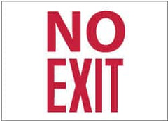 NMC - No Exit, Plastic Exit Sign - 14" Wide x 10" High, Glow-in-the-Dark - Caliber Tooling