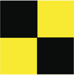 NMC - Black & Yellow Checkered Vinyl Tape - 2" Wide x 54' Long x 0.002" Thick, General Traffic - Caliber Tooling