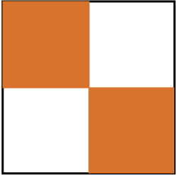 NMC - Orange & White Checkered Vinyl Tape - 2" Wide x 54' Long x 0.002" Thick, General Traffic - Caliber Tooling