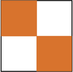 NMC - Orange & White Checkered Vinyl Tape - 2" Wide x 54' Long x 0.002" Thick, General Traffic - Caliber Tooling