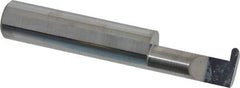 Accupro - 0.094" Groove Width, 1/2" Min Hole Diam, 1" Max Hole Depth, Full Radius Grooving Tool - 0.16" Projection, 1-3/4" Shank Length, 3" OAL, 0.047" Radius, Solid Carbide, Bright Finish - Exact Industrial Supply