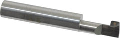 Accupro - 0.175" Groove Width, 3/8" Min Hole Diam, 3/4" Max Hole Depth, O-Ring Grooving Tool - 0.125" Projection, 1-3/4" Shank Length, 2-1/2" OAL, 0.015" Radius, Solid Carbide, Bright Finish - Exact Industrial Supply