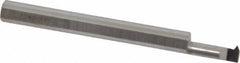 Accupro - 0.35" Cutting Depth, 20 to 56 TPI, 0.15" Diam, Internal Thread, Solid Carbide, Single Point Threading Tool - Bright Finish, 2" OAL, 3/16" Shank Diam, 0.035" Projection from Edge, 60° Profile Angle - Exact Industrial Supply