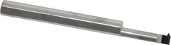 Accupro - 1/2" Cutting Depth, 20 to 56 TPI, 0.15" Diam, Internal Thread, Solid Carbide, Single Point Threading Tool - Bright Finish, 2" OAL, 3/16" Shank Diam, 0.035" Projection from Edge, 60° Profile Angle - Exact Industrial Supply