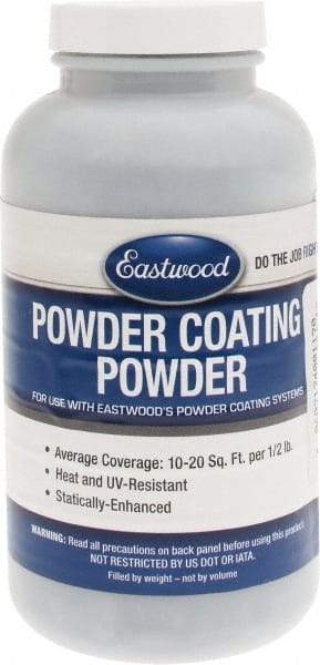 Made in USA - 8 oz Argent Silver Base Coat Paint Powder Coating - Polyurethane, 10 Sq Ft Coverage - Caliber Tooling