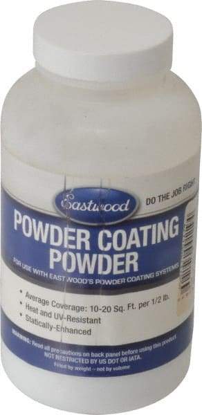 Made in USA - 8 oz Satin Clear Paint Powder Coating - Polyurethane, 10 Sq Ft Coverage - Caliber Tooling