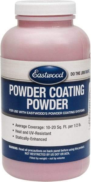 Made in USA - 8 oz Bright Red Paint Powder Coating - Polyurethane, 10 Sq Ft Coverage - Caliber Tooling