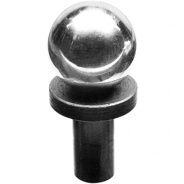 TE-CO - 1/2" Ball Diam, 1/4" Shank Diam, Stainless Steel Inspection Tooling Ball - Caliber Tooling