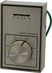 White-Rodgers - 40 to 90°F, 1 Heat, 1 Cool, Light-Duty Line Voltage Thermostat - 120 to 277 Volts, SPDT Switch - Caliber Tooling