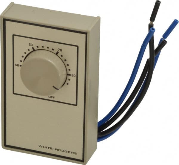 White-Rodgers - 40 to 85°F, Heat Only, Line Voltage Wall Thermostat - 120 to 277 Volts, DPST Switch - Caliber Tooling