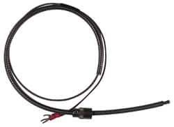 Thermo Electric - 32 to 900°F, J Universal Temp, Thermocouple Probe - 7 Ft. Cable Length, Stripped Ends with Spade Lugs, 1/4 Inch Probe Sheath Length, 1 Sec Response Time - Caliber Tooling