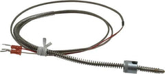 Thermo Electric - 32 to 900°F, J Universal Temp, Thermocouple Probe - 4-1/2 Ft. Cable Length, Stripped Ends with Spade Lugs, 1/4 Inch Probe Sheath Length, 1 Sec Response Time - Caliber Tooling