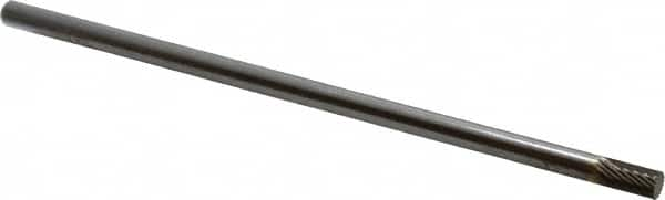 SGS Pro - 1/4" Cut Diam, 1/4" Shank Diam, Cylinder Head Single Cut Burr - Carbide, Flat End, 1/2" LOC - Caliber Tooling